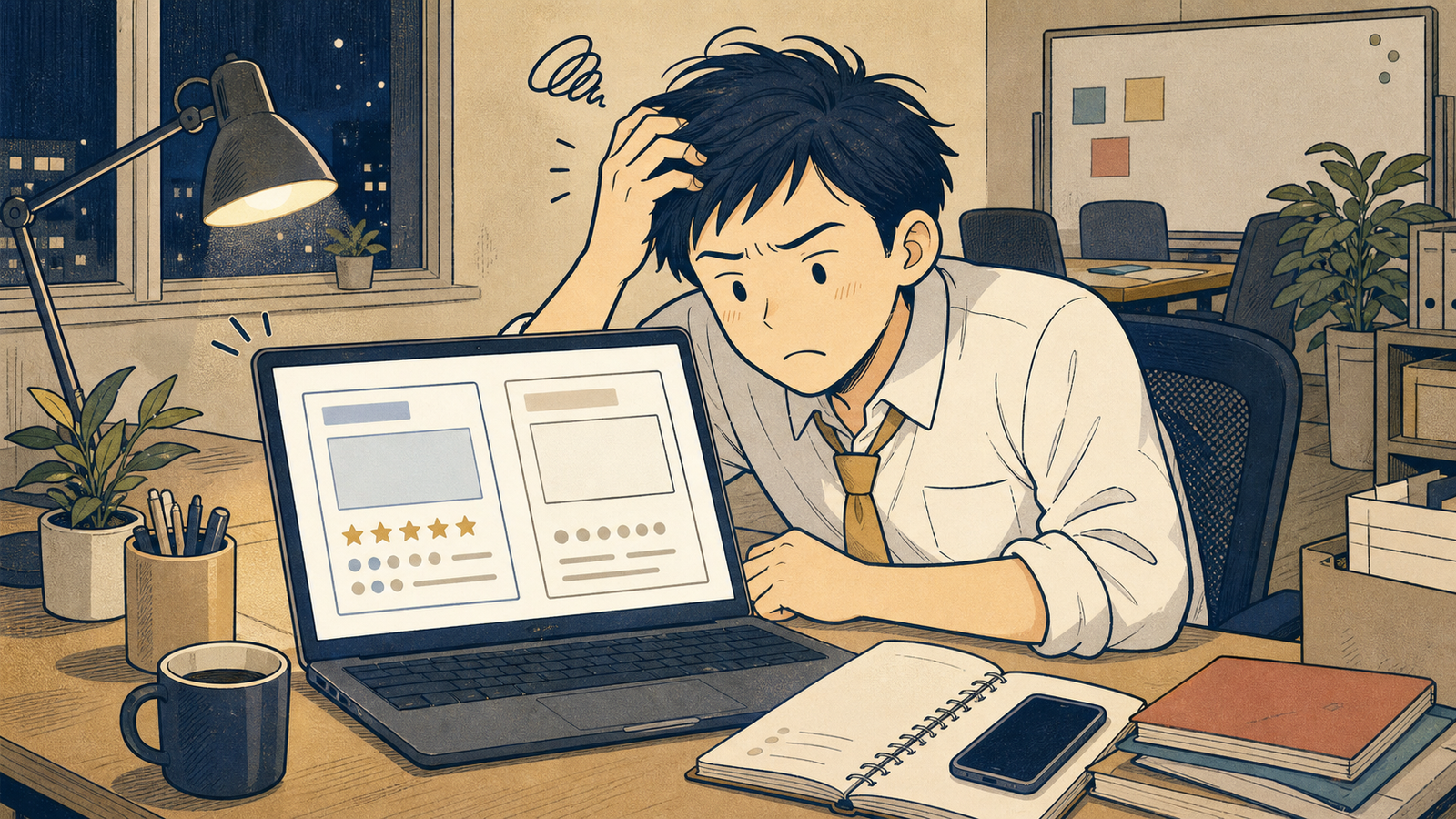 自社の広告だけ星が出ない、深夜の違和感