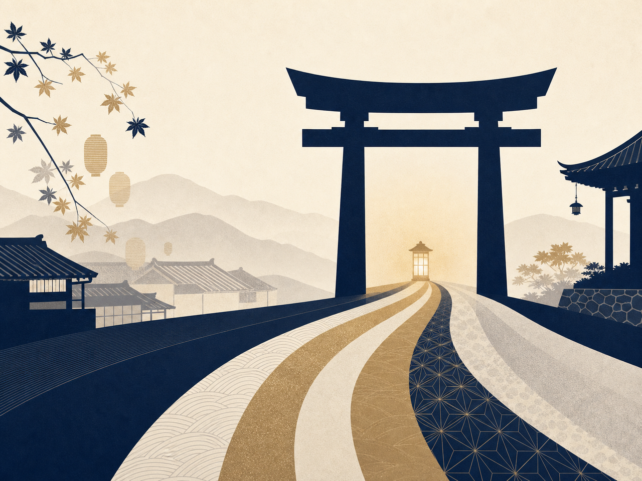 複数の言語の道が一つの灯りに集まる