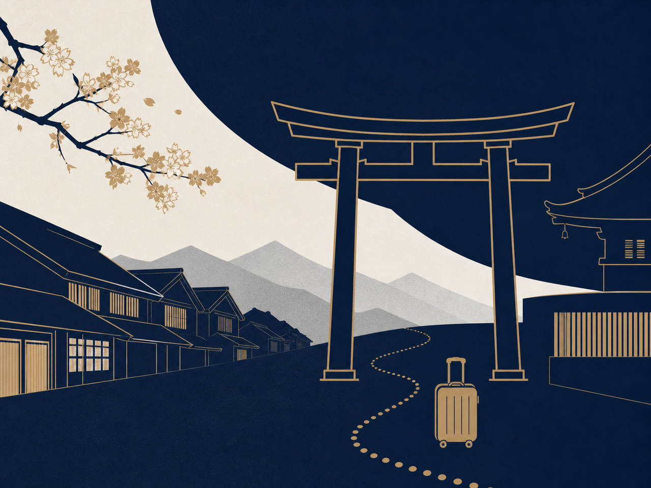 旅の途中に立ち寄る観光客の動線
