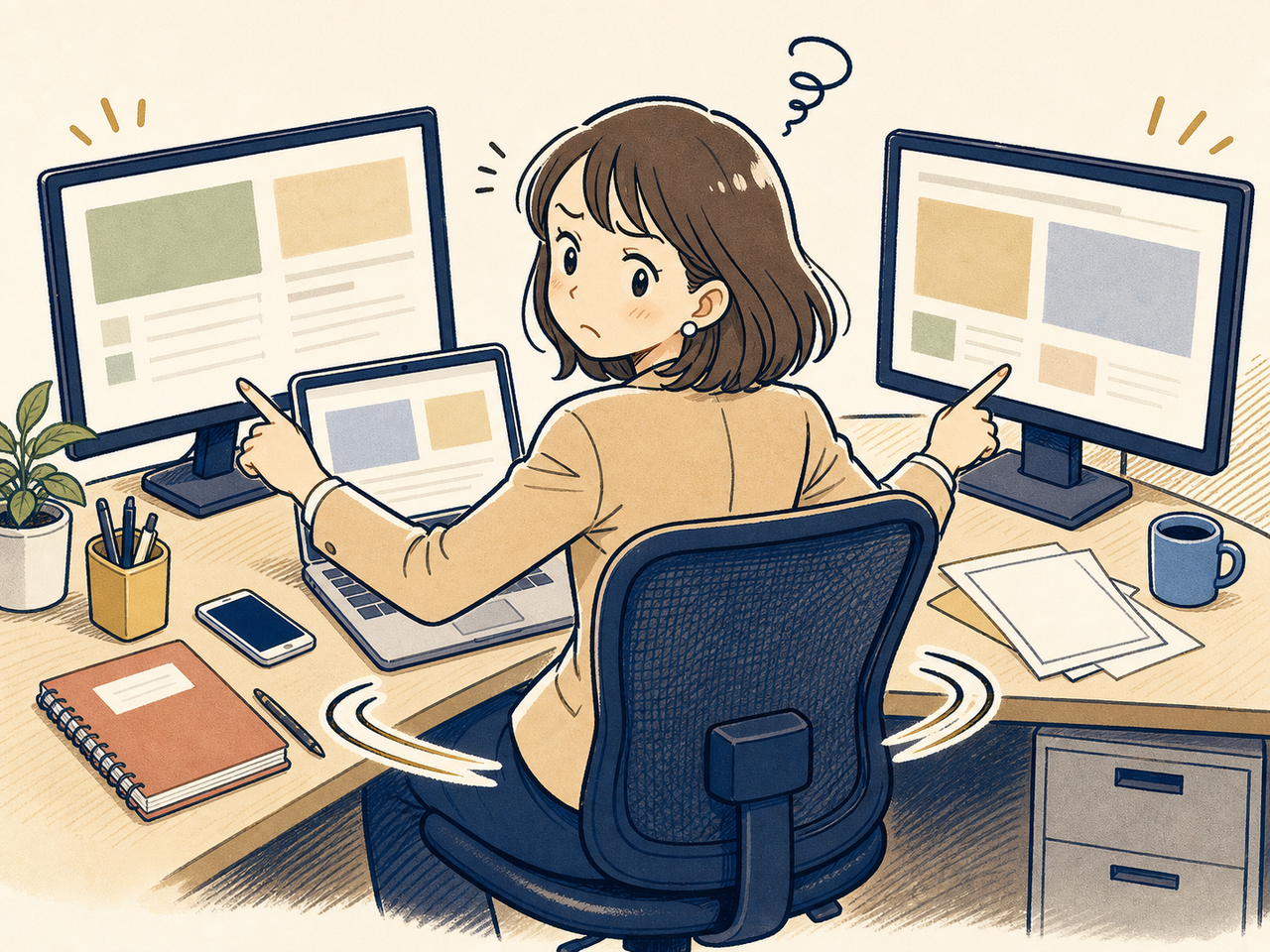 3つの画面を行き来してリードを探す