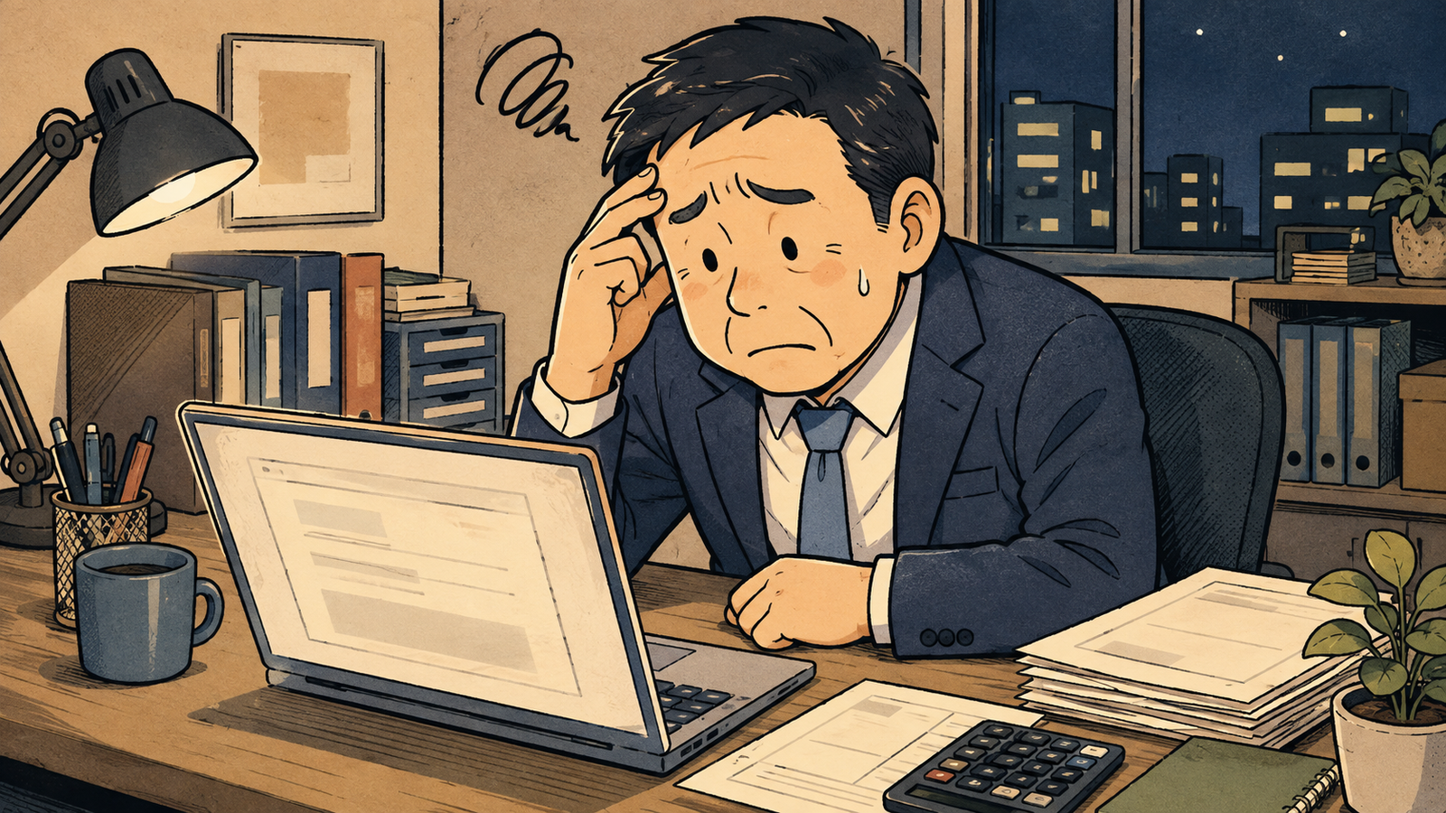 年額表示だけの見積もりに頭を抱える夜